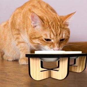 MUPi全實木貓狗飼料碗架